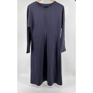 COS Panelled Cotton Maxi Dress Navy Sz M Boho Preppy Classic Lagenlook NWOT